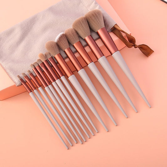 13-Piece Makeup Brush Set with Velvet Bag