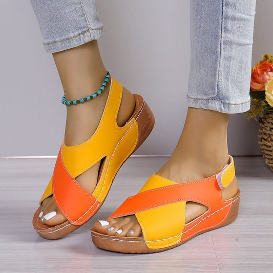 Roman Sandals Platform Thick Sole Casual Open-Toe Versatile Beach Sandals