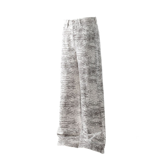 Retro Bootcut Denim Jeans with Snake Pattern Drip Depot