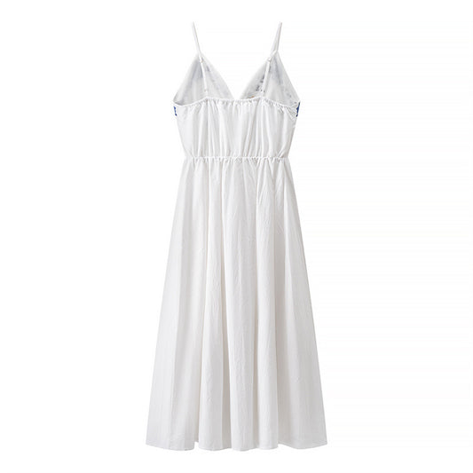 Chinoiserie Embroidered Suspender Dress