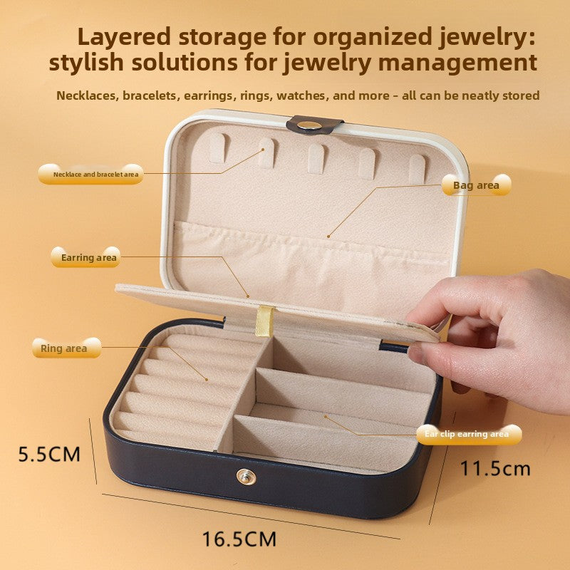 Portable Dual Layer Jewelry Storage Box Drip Depot