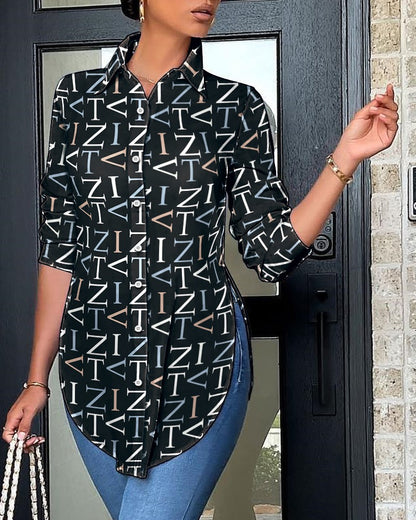 Womens Slim Fit Polo Collar Shirt