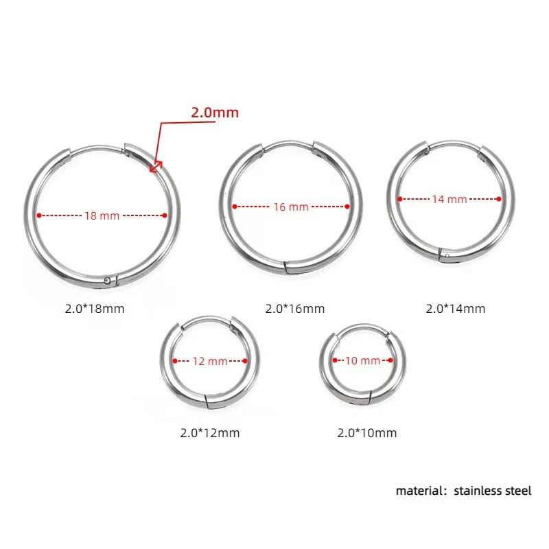 Stainless Steel Electroplated Circle Earrings Drip Depot