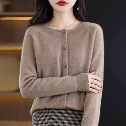 Womens Wool Blend Cardigan Sweater