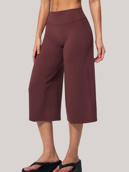 Summer Brushed Fleece Cropped Yoga Pants