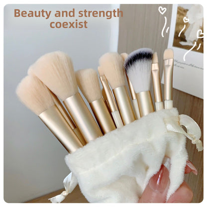 13-Piece Makeup Brush Set with Storage Bag