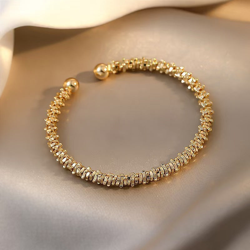 Vintage Double Round Head Open Bracelet Drip Depot