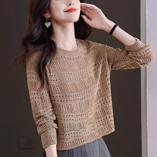 Loose Round Neck Long Sleeve Sweater
