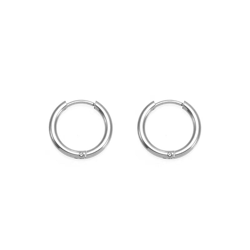 Stainless Steel Electroplated Circle Earrings Drip Depot