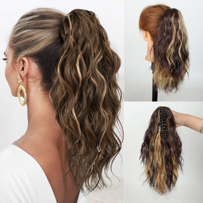 Water Wave Ponytail Hair Extension with Clip Drip Depot