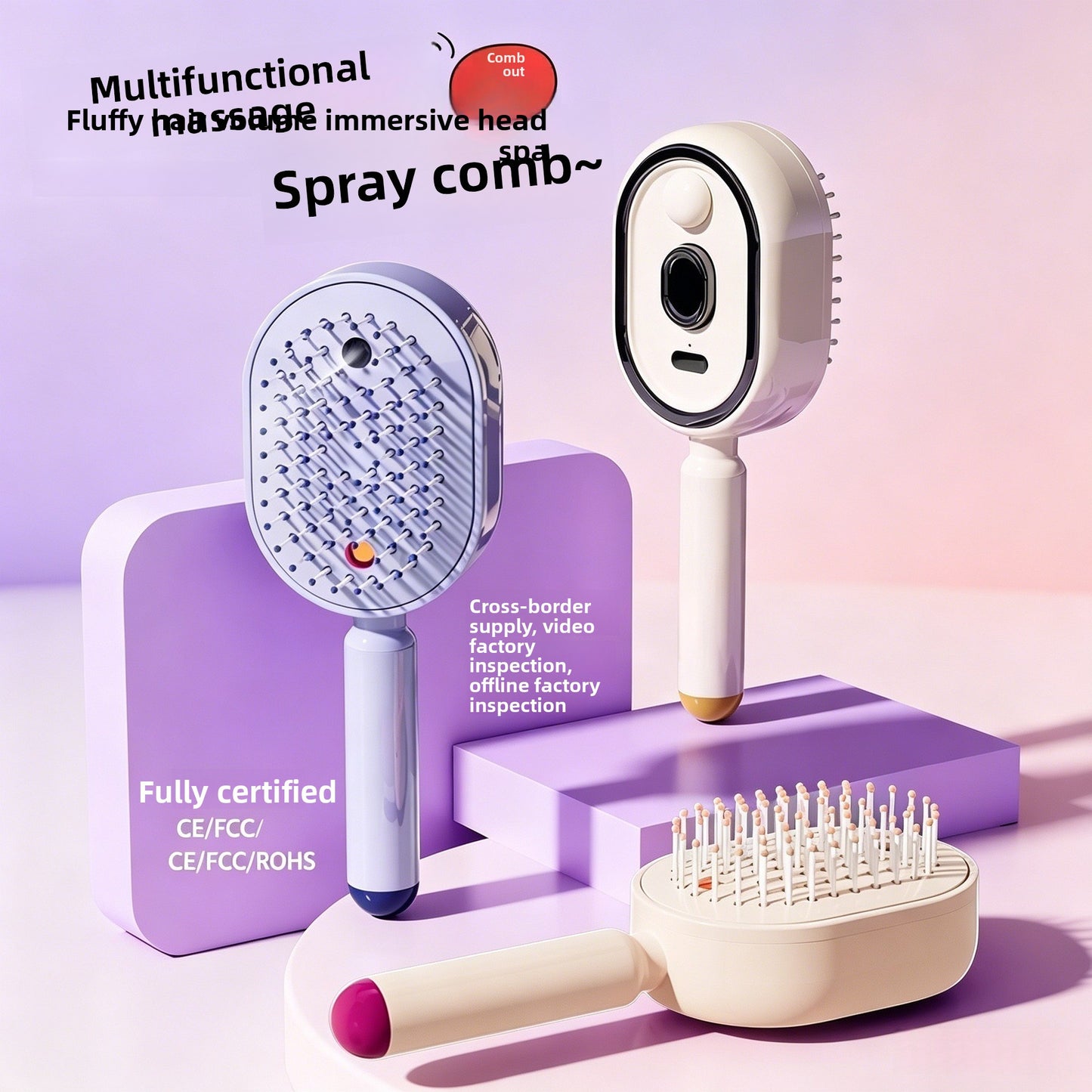 Electric Spray Massage Hair Comb