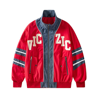 Casual Loose Fit Baseball Jacket Drip Depot