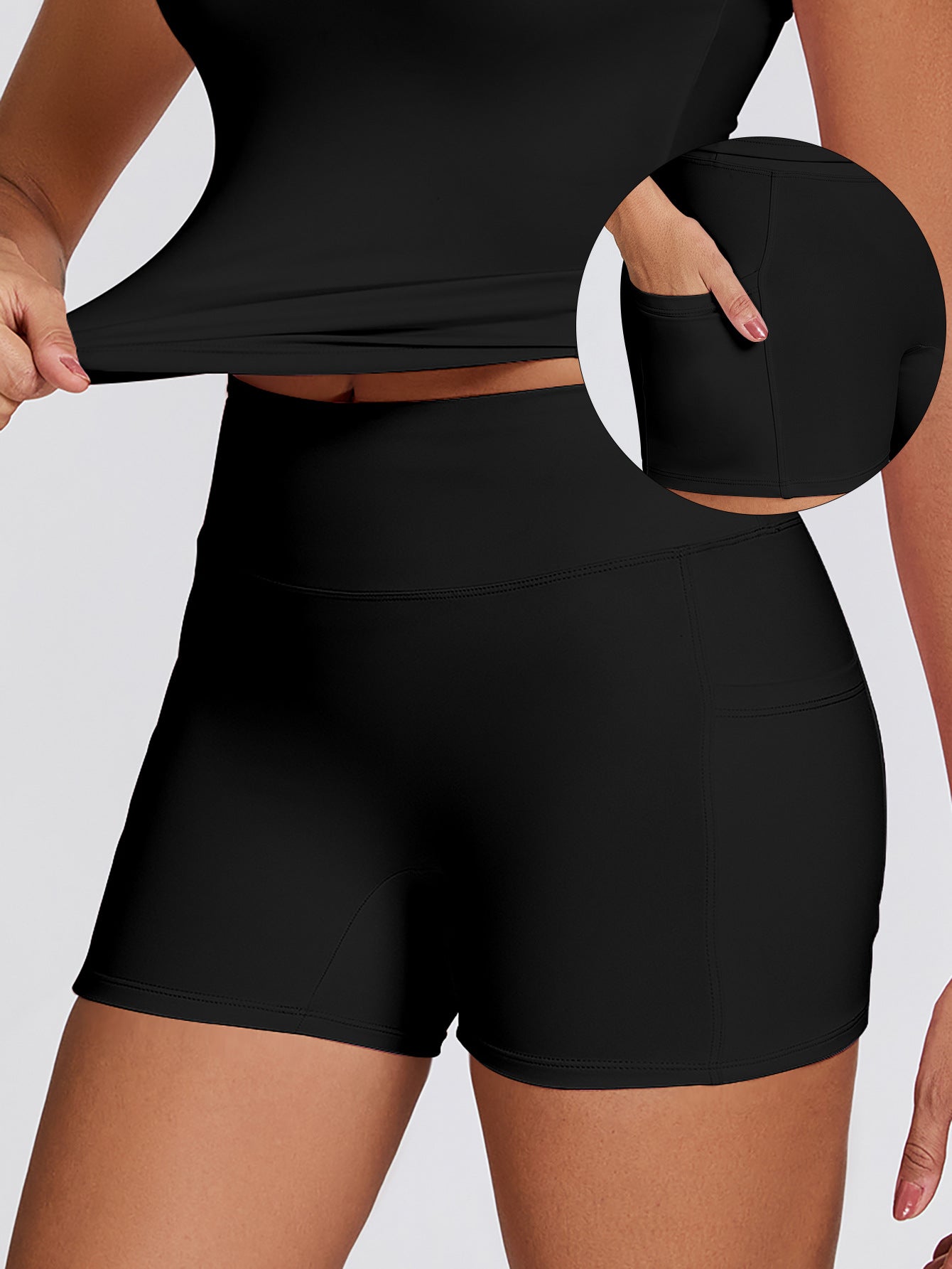 Yoga Sports Set with Pocket Shorts