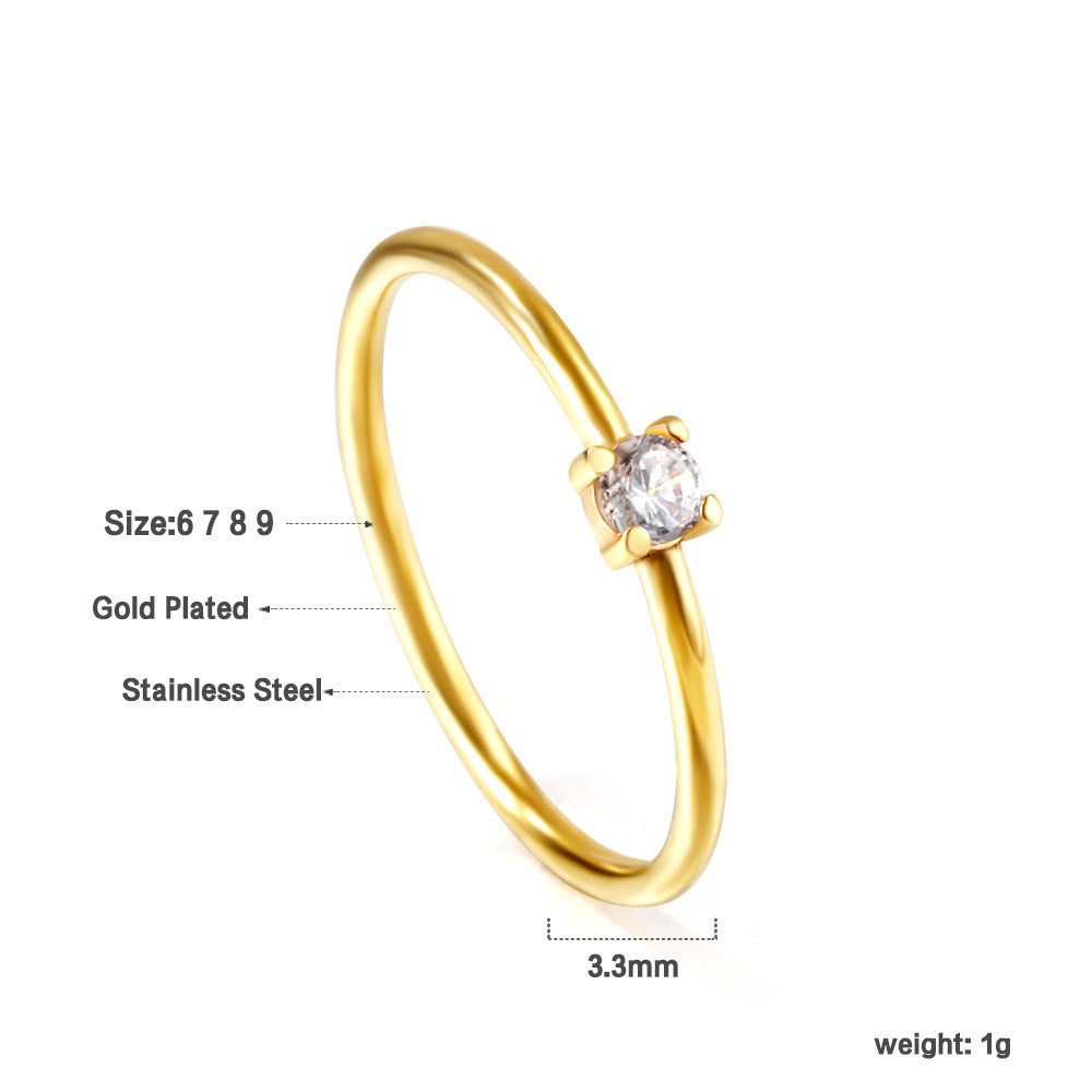 Zircon color-diamond ring Drip Depot