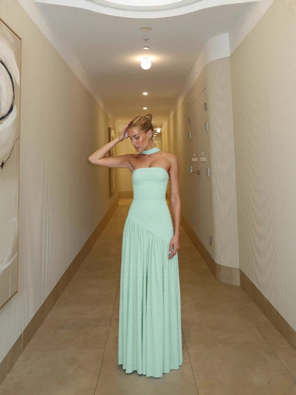 Elegant Strapless Backless Dress