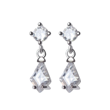 Minimalist Geometric Diamond Earrings