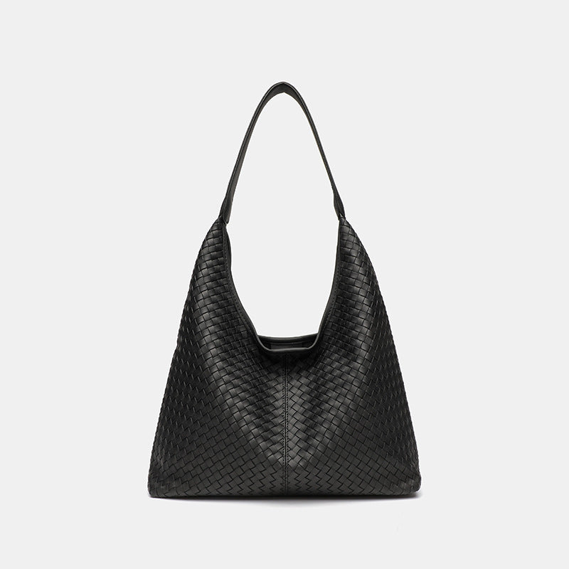 Retro Woven PU Leather Shoulder Bag