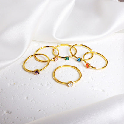 Zircon color-diamond ring Drip Depot