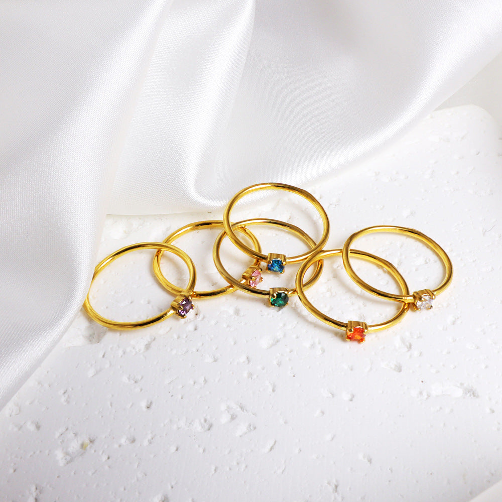 Zircon color-diamond ring Drip Depot