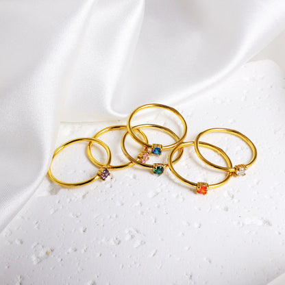 Zircon color-diamond ring Drip Depot