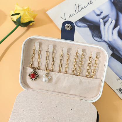 Portable Dual Layer Jewelry Storage Box Drip Depot