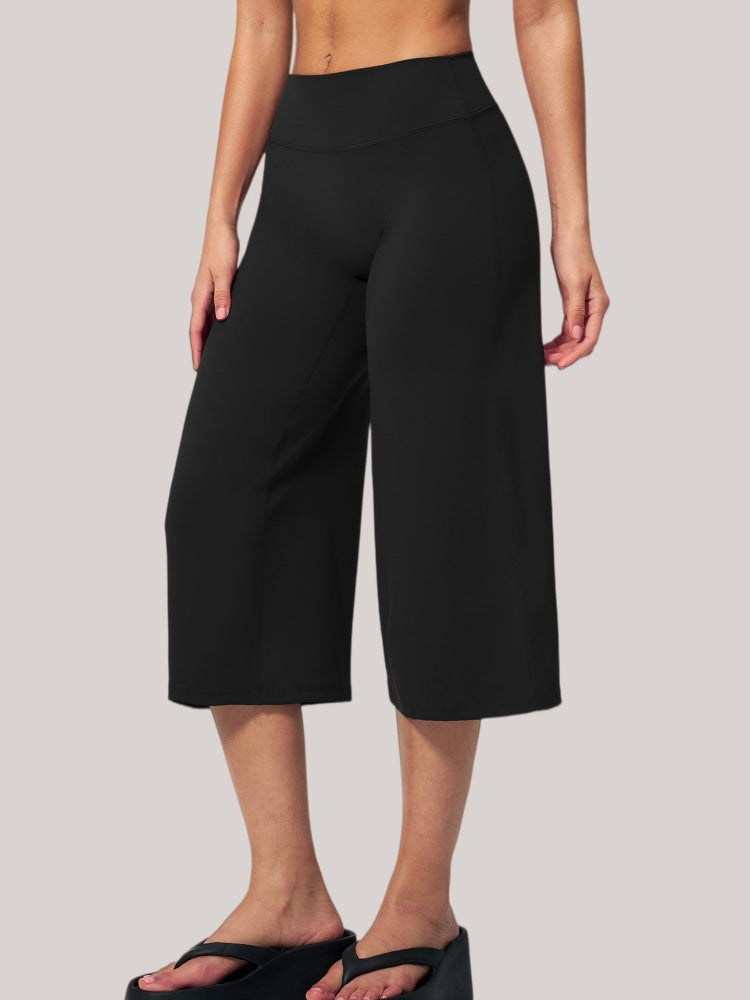 Summer Brushed Fleece Cropped Yoga Pants