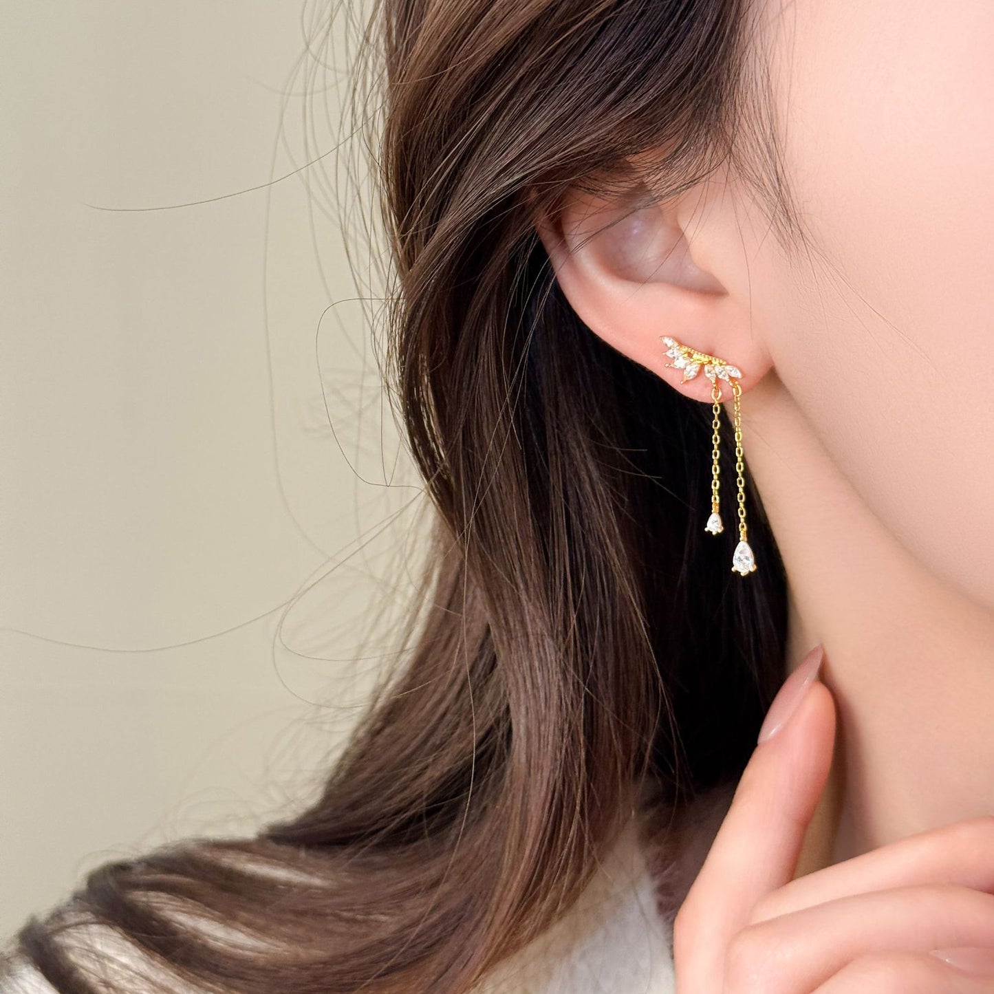 Wing Tassel Sterling Silver Earrings