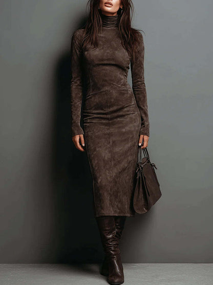 Long Sleeve Velvet Dress