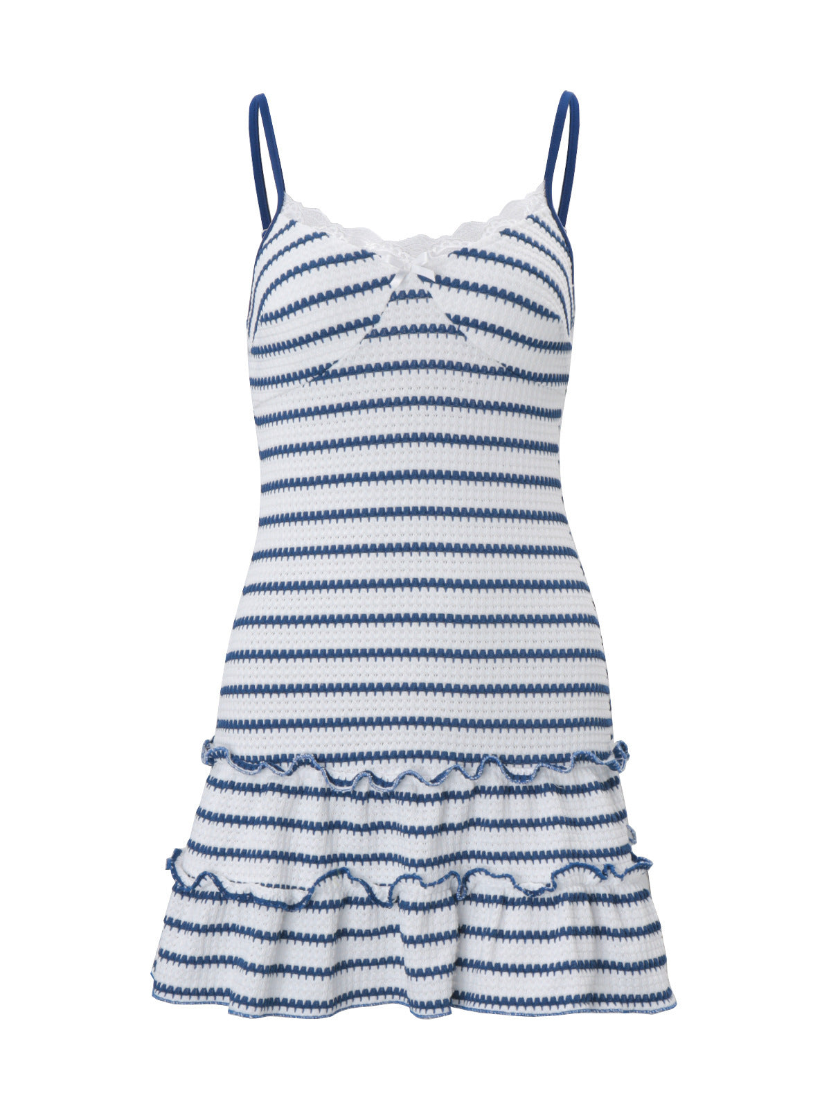 Sleeveless Backless Striped Dress