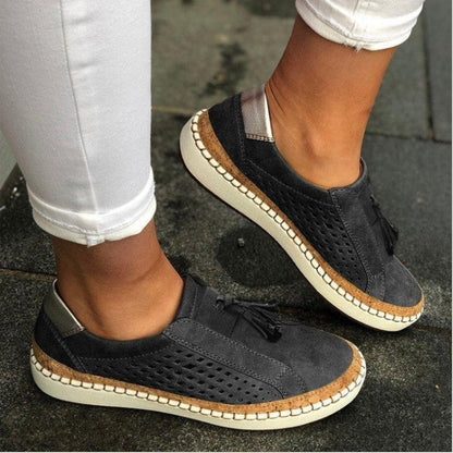 Tassel Round Toe Two-Color Stitching Casual Shoes Drip Depot
