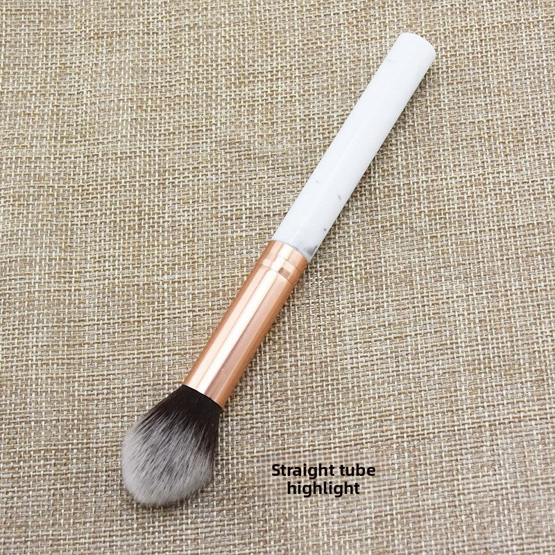 Marble Makeup Brush Pattern Flame Highlight Contour Blush Brush for Beginners