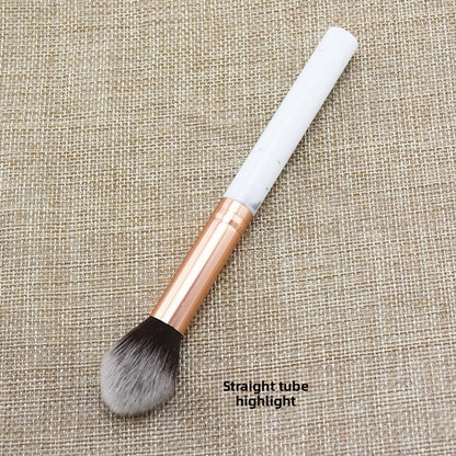 Marble Makeup Brush Pattern Flame Highlight Contour Blush Brush for Beginners