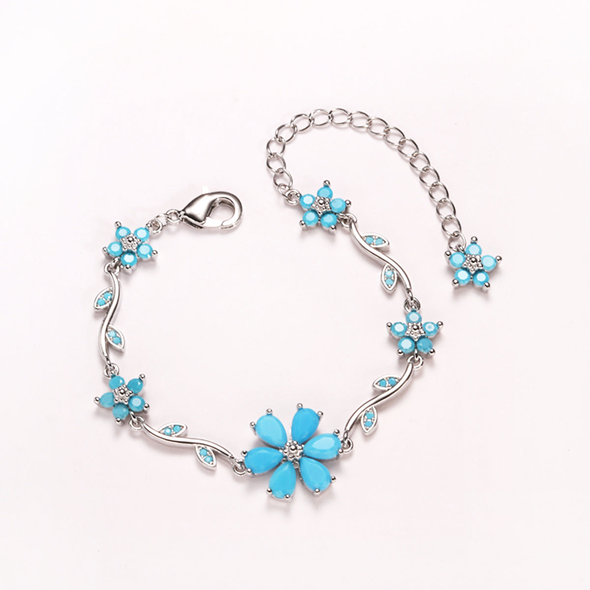 Floral Gold Plated Chain Bracelet