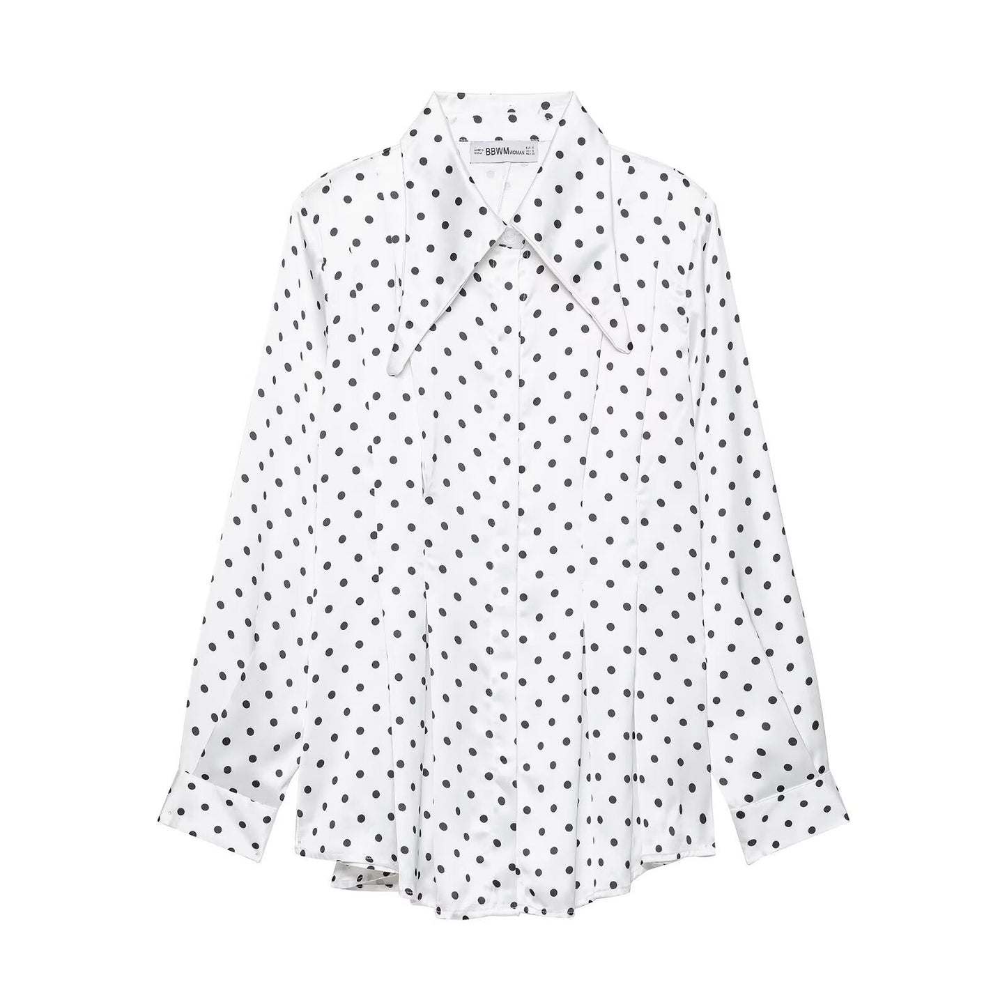 Women's Polka Dot Shirt and High-Waisted Pants Drip Depot