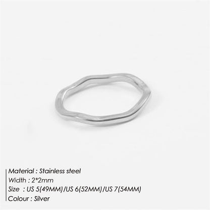 Double Layer Stacked Wavy Vintage Stainless Steel Ring Drip Depot