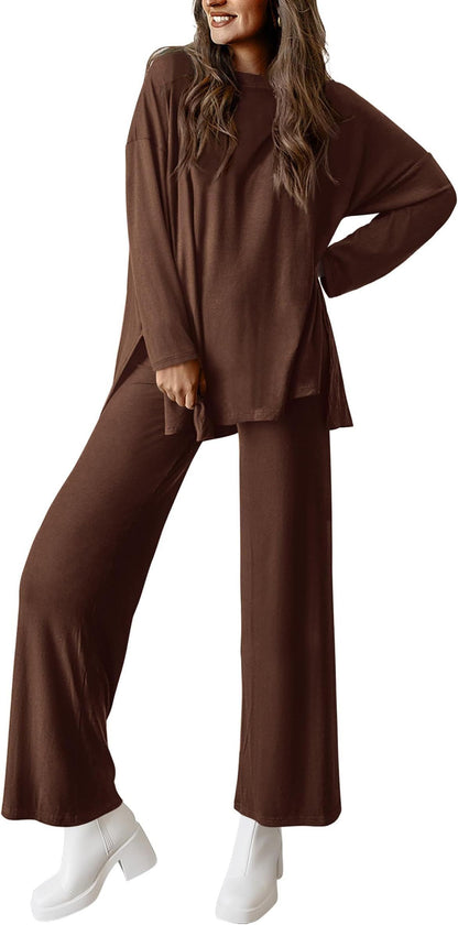 Solid Color Casual Suit Set