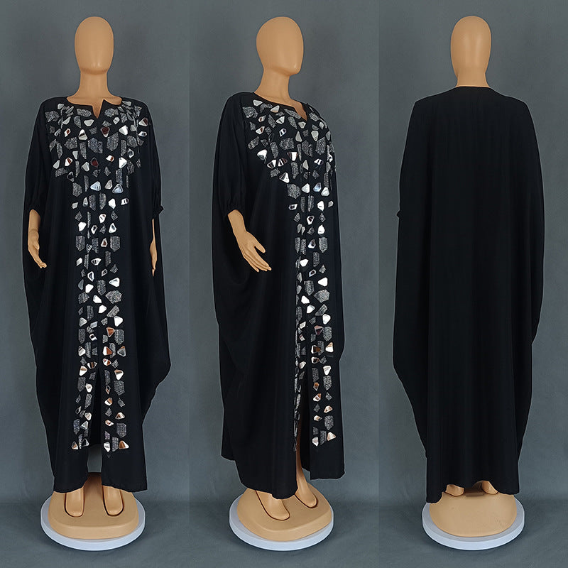 Hot Drill Patch Loose Dress