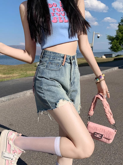 Blue Denim Shorts Women's Drip Depot
