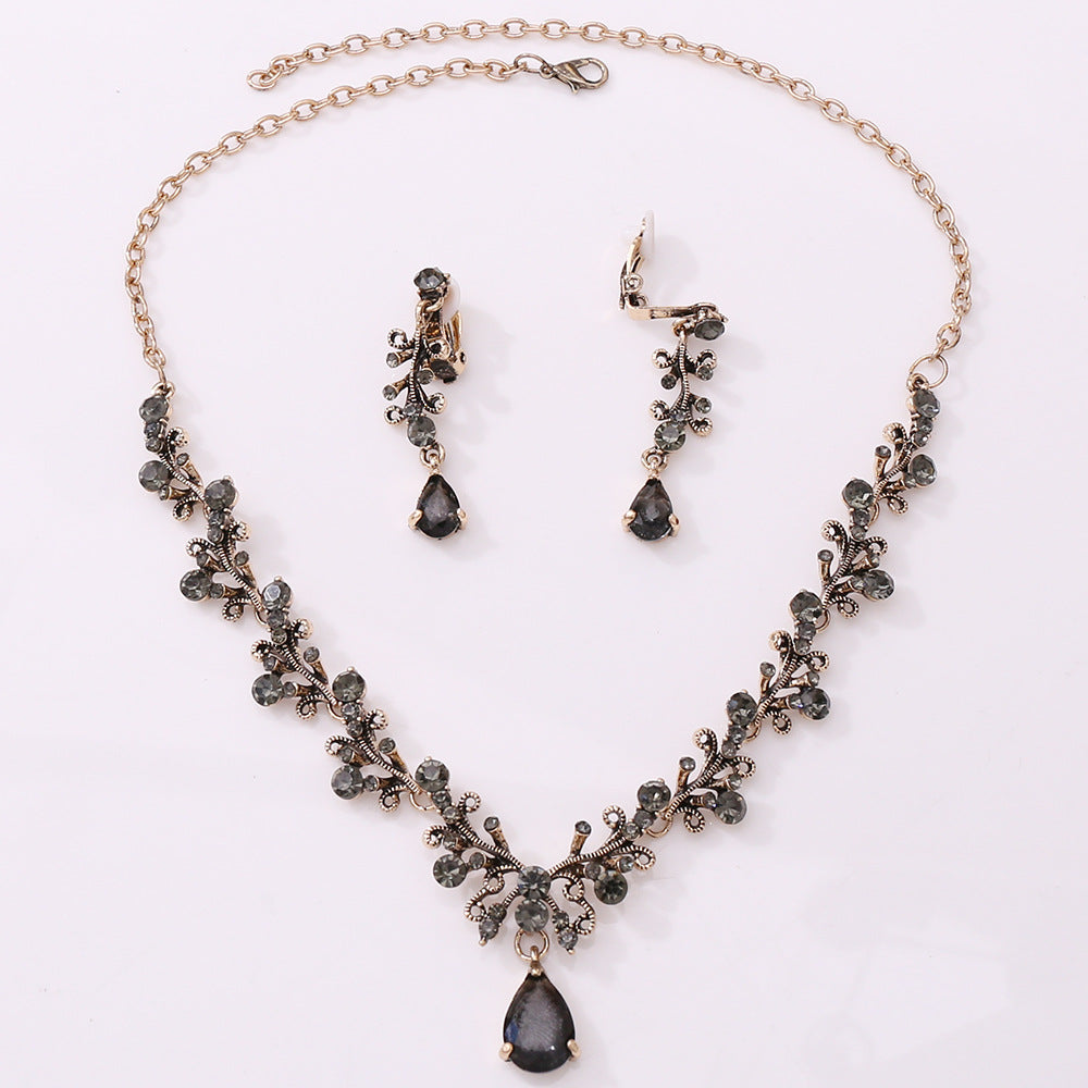 Bridal Zircon Necklace and Earrings Set