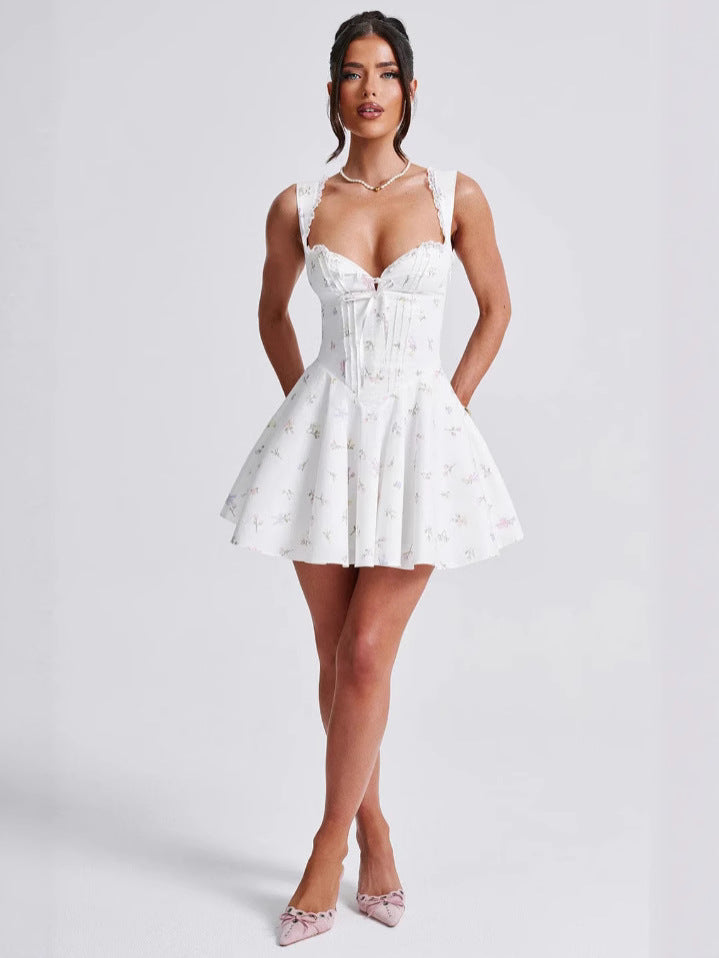 Floral Lace Tube Dress