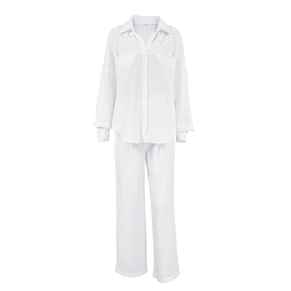 French Lapel Cotton Pajama
