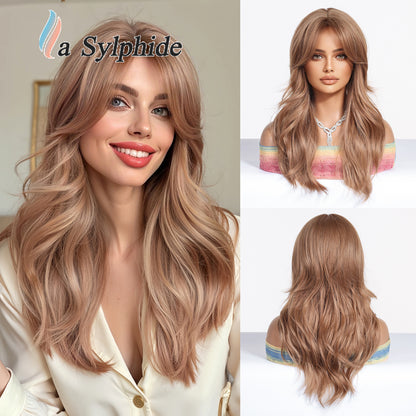 Long Curly Synthetic Hair Wig with Gradient Colors 24inch