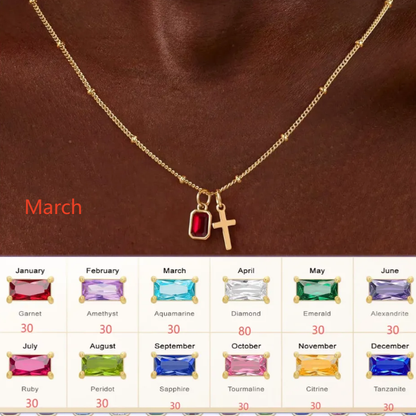 Gold Plated Cross Zircon Necklace