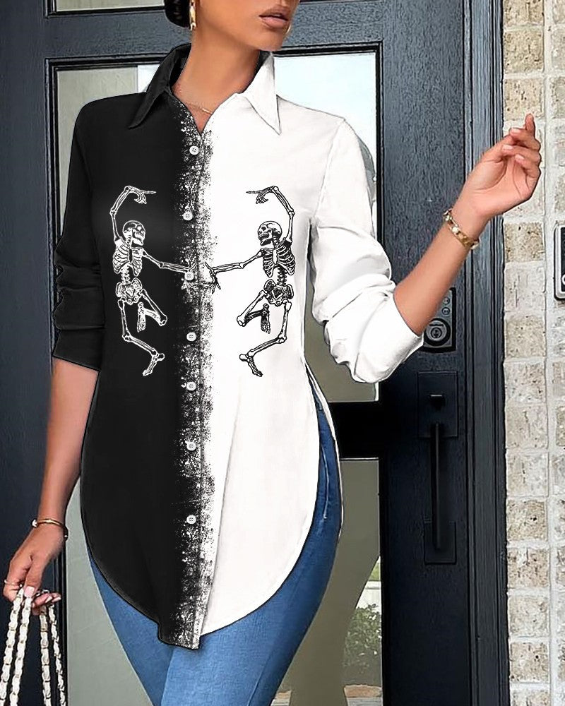 Womens Slim Fit Polo Collar Shirt