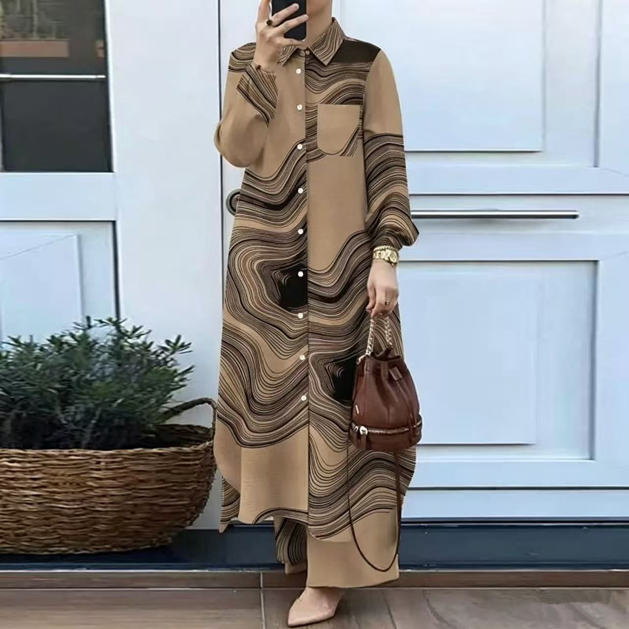 Two-Piece Shirt and Trousers Set