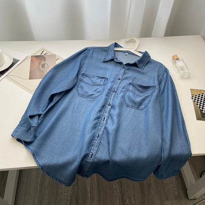 Retro Soft Cotton Lapel Shirt for Women