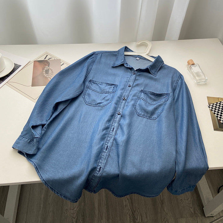 Retro Soft Cotton Lapel Shirt for Women