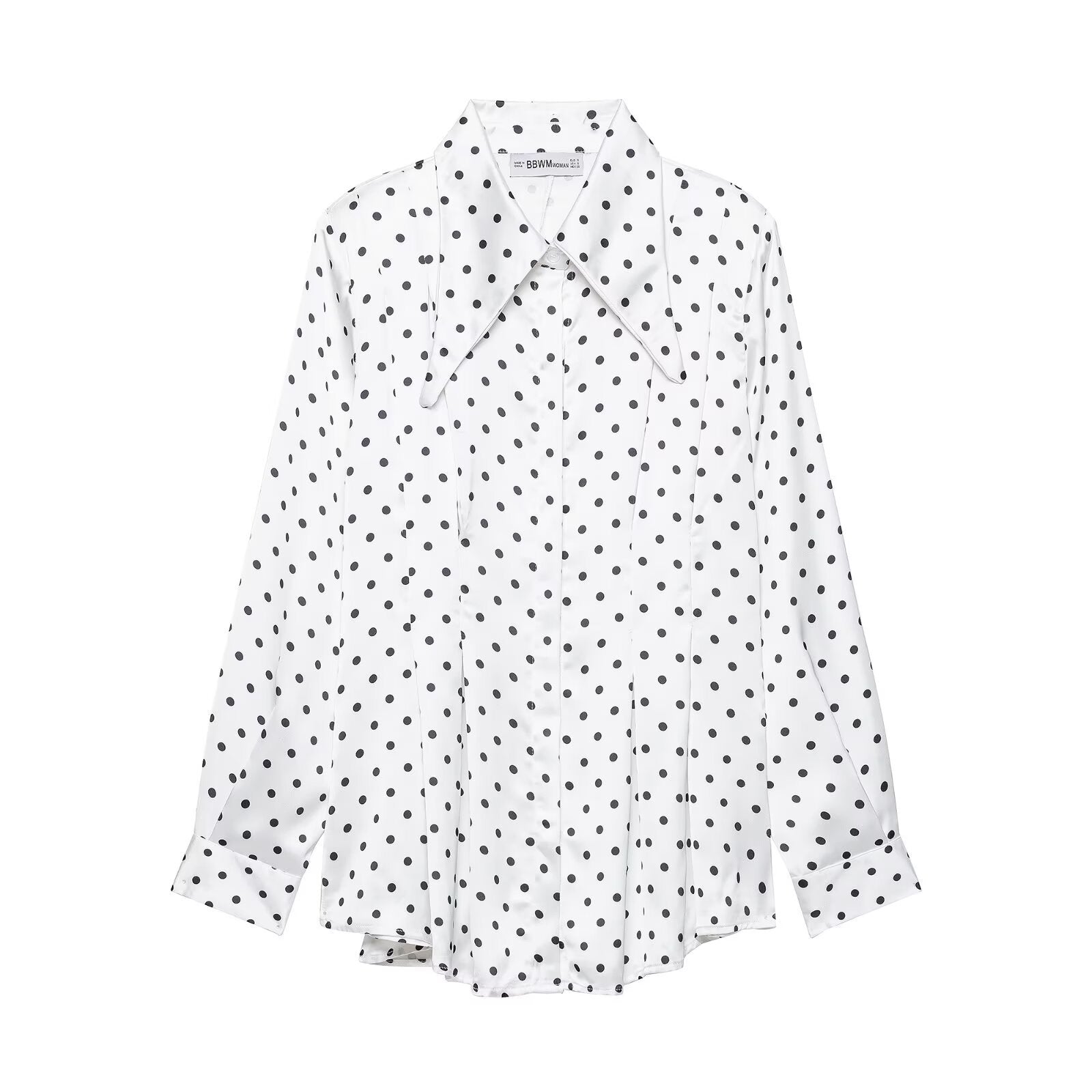 Women's Polka Dot Shirt and High-Waisted Pants Drip Depot