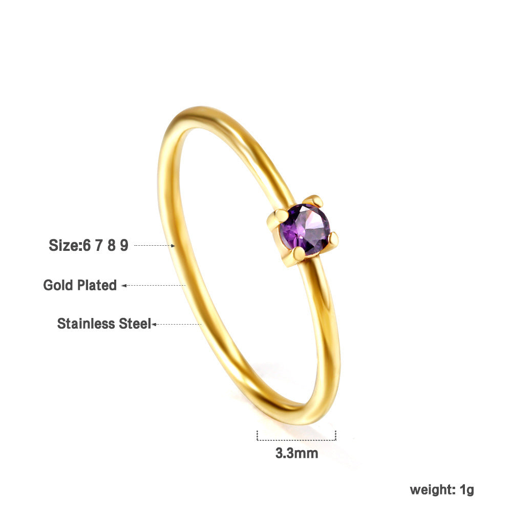Zircon color-diamond ring Drip Depot