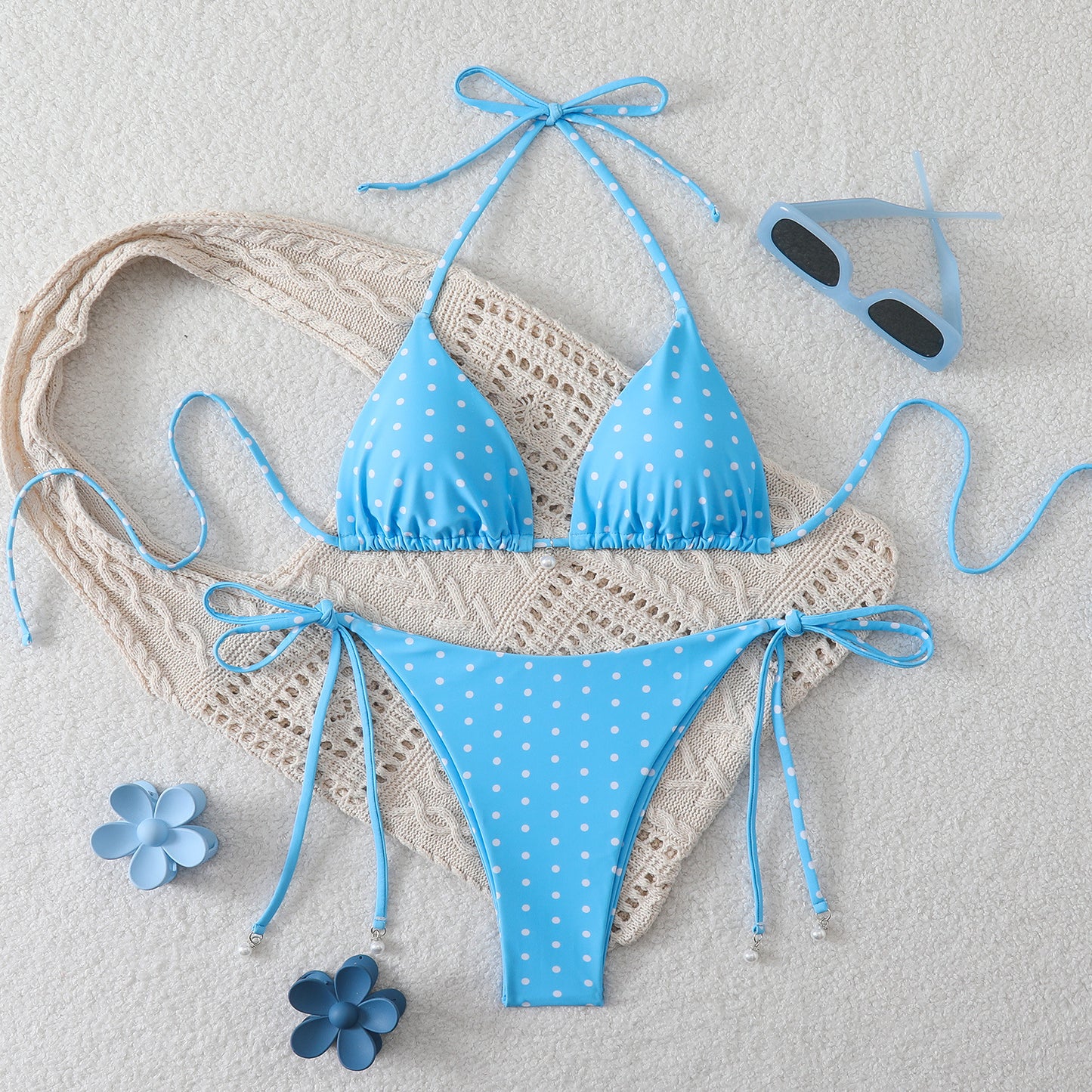Two Piece Swimsuit Backless Bikini Set